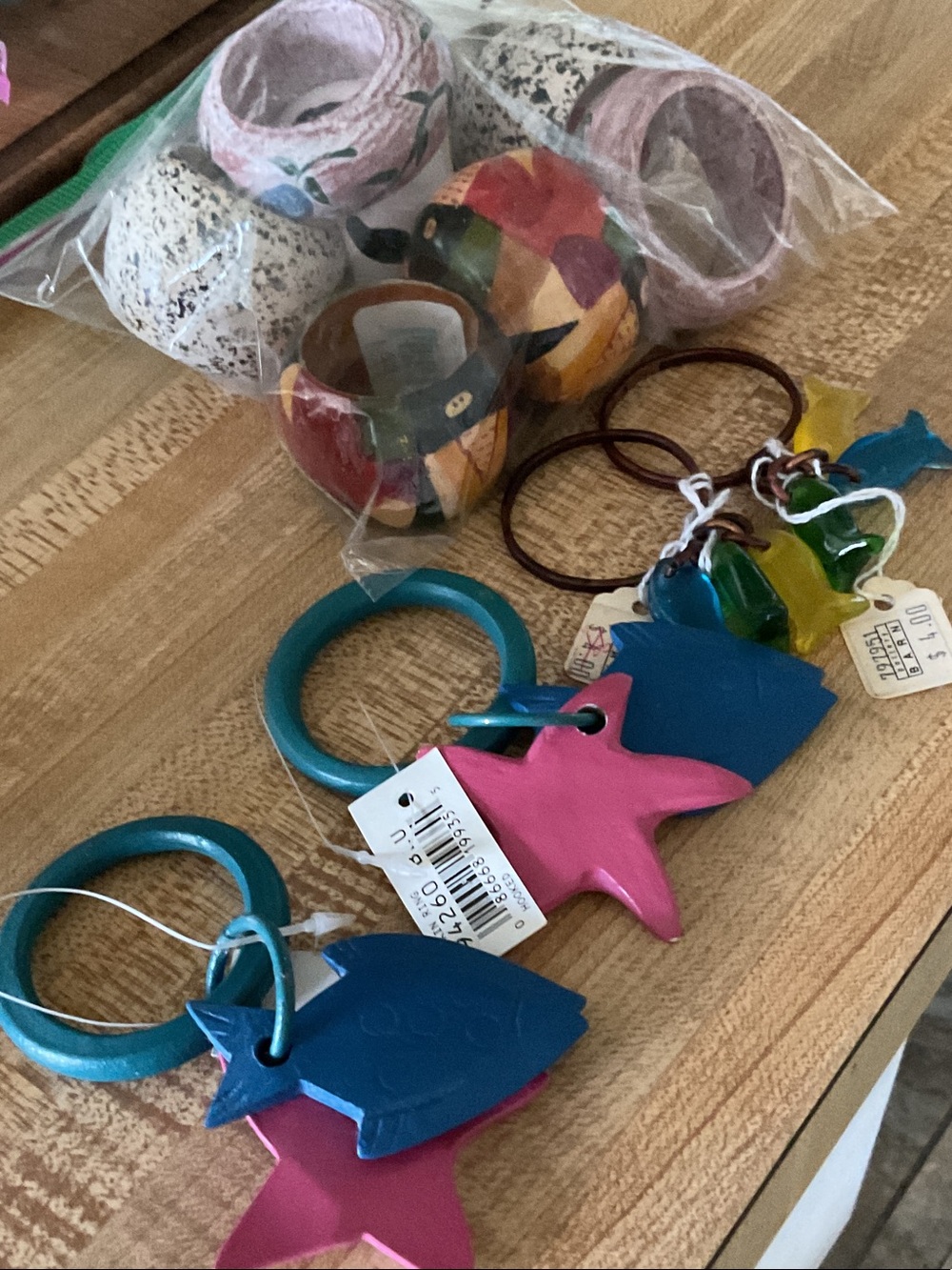 6 sets of napkin rings